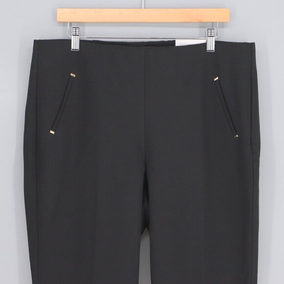 NWT CHICO'S So Slimming 360 Juliet Ponte Trim Detail Pant Black Size 2.5/US 14 - Picture 4 of 10
